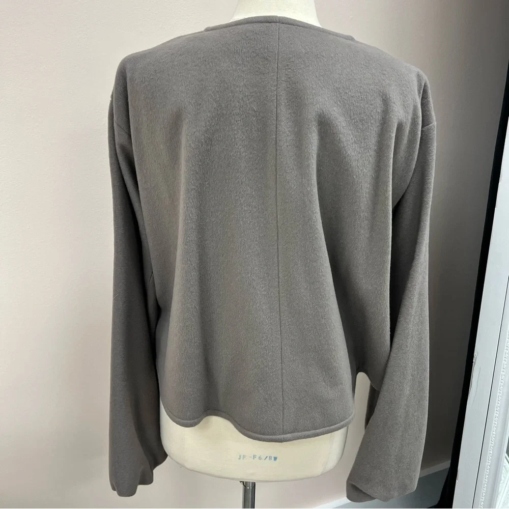 Malloni Snap Button Up Jacket in Grey - Picture 4 of 5